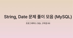프로그래머스 SQL 고득점 Kit - String, Date 문제 풀이 모음 (MySQL)