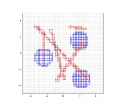원과 선분에 포함된 셀 계산하기 (Computing cells surrounded by circles and line segments)