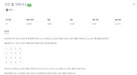 [BOJ] 11660번 구간 합 구하기5(C++)