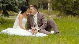 웨딩 커플 자연에 무비클립, 동영상, 영상,HD 영상, HD 비디오, HD 비디오클립. 무비클립 58268034
