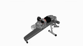 Dumbbell Decline Sit-up 피트니스 운동 애니메이션 비디오 남성 근육 하이라이트 4K 60fps 무비클립, 동영상, 영상,HD 영상, HD... 