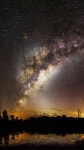 Download Amber Coloured Milky Way Wallpaper | Wallpapers.com