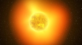 Download Fiery Sun In Solar System Wallpaper | Wallpapers.com