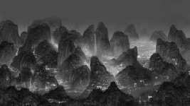 Download A beautiful greyscale mountain range Wallpaper | Wallpapers.com