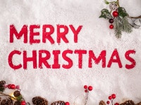 Download Merry Christmas On Snow Wallpaper | Wallpapers.com