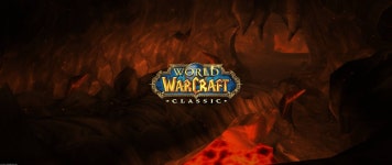 Download Wow Classic Fiery Logo Wallpaper | Wallpapers.com