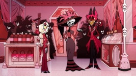 Download Alastorand Charliein Hazbin Hotel Wallpaper | Wallpapers.com