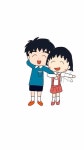 Download Chibi Maruko Chan With Kenichi Ono Wallpaper | Wallpapers.com