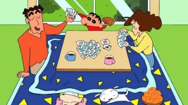 Download Crayon Shin Chan Family Card Game Wallpaper | Wallpapers.com