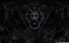 Download Dark Lion Sculpture Pc Wallpaper | Wallpapers.com