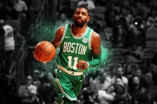 Download Kyrie Irving Boston Celtics Number Eleven Wallpaper | Wallpapers.com