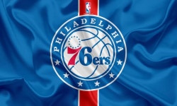 Download Philadelphia 76ers Flag Wallpaper | Wallpapers.com