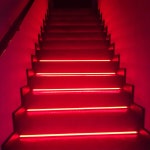 Download Red Aesthetic Neon Stair Lights Wallpaper | Wallpapers.com