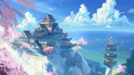 Download Studio Ghibli Blue Aesthetic Pc Wallpaper | Wallpapers.com
