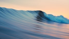 Wallpaper OSX, 5k, 4k wallpaper, 8k, rolling, waves, blue, sunset, Nature #180