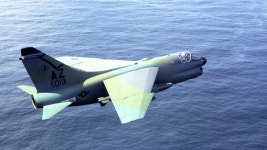 Wallpaper LTV A-7 Corsair II, jet, attack, fighter, A-7, Corsair, sea, review, flight, Military #3215