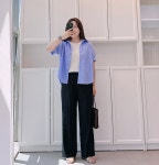 주와 썸머레이온 스트라이프반팔셔츠 (B1-152