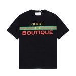 구찌 GUCCI 부띠끄 레터링 프린트 커플 반팔 티셔츠 블랙 - 위핑 구찌 GUCCI 부띠끄 레터링 프린트 커플 반팔 티셔츠 블랙