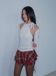위위미유 CHECK ROUNDING CUROT MINI PANTS / 체크 라운딩 큐롯 미니 팬츠