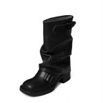 위위미유 ROUND 2 BUCKLE WRINKLE BOOTS / 라운드 2 버클 링클 부츠