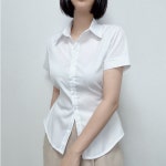 웨얼 🩵너무이쁜핏🩵 데일리 사이드 스냅버튼 반팔 셔츠 3Color