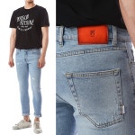 피티 데님 락라인 슈퍼슬림핏 멀티디스 5포켓 연청 워싱진C5KJ05Z20BAS CA33 LT25