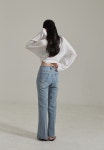 [밀리언코르][7119] 루즈 롱와이드 부츠컷 데님 (청) [W CONCEPT]