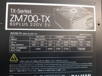 윈도우 포럼 - 회원 장터 - 잘만 ZM700-TX 80Plus 230V EU, 700W 파워 회원 장터 - 잘만 ZM700-TX 80Plus 230V EU, 700W 파워