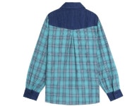 [행복한백화점][SI]배색 데님 체크 셔츠 SFBAZ0493