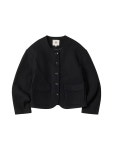 W ROUND HEM JACKET [BLACK] - (주)원더플레이스