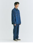 ALL BRUSH SEMI WIDE DENIM [BLUE] - (주)원더플레이스