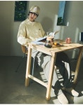 꼬모니노즈(COMONINOZ) WAFFLE COLLAR KNIT [KHAKI] - 사이즈 & 후기 | 무신사