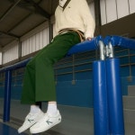 라코스테 43CMA0057White & Green-082 Mens L004 Leather Trainers - 리본즈(REEBONZ)