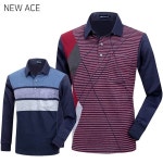 [NEW ACE] 뉴에이스 남성 기모나염 가로라인 카라티셔츠 Model No_N2-1Q005 | 한길무 | 꽃피는아침마을