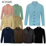[R2 studio] R2 스튜디오 남녀공용 매직 심플 9컬러 단추 가디건 Model No_E2-3M071 | | 꽃피는아침마을