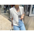 겐츠*린넨반팔자켓 - 키큰여자 아름다운174 겐츠*린넨반팔자켓