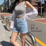 [174]키큰여자바지vol.334*롤업3부데님숏팬츠 - 키큰여자 아름다운174 [174]키큰여자바지vol.334*롤업3부데님숏팬츠