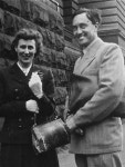 David Goodall and second wife Muriel at wedding in 1949 in... David Goodall and second wife Muriel at wedding in 1949 in Melbourne