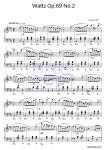 쇼팽 Waltz Op.69, No.2 (왈츠 10번) 악보