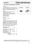 CXA1207 datasheet(1/45 Pages) SONY | 8 mm VCR LUMINANCE SIGNAL PROCESSING CXA1207 datasheet(1/45 Pages) SONY