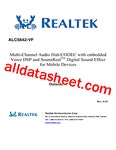 ALC5642 Datasheet(PDF) - Realtek Semiconductor Corp. ALC5642 Datasheet(PDF)