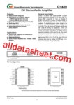 G1420 데이터시트(PDF) - Global Mixed-mode Technology Inc G1420 데이터시트(PDF)