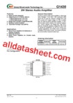 G1430 데이터시트(PDF) - Global Mixed-mode Technology Inc G1430 데이터시트(PDF)