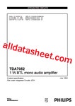 TDA7052 데이터시트(PDF) - NXP Semiconductors TDA7052 데이터시트(PDF)