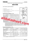 A1049 데이터시트(PDF) - Toshiba Semiconductor A1049 데이터시트(PDF)