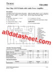 TDA1083 데이터시트(PDF) - TEMIC Semiconductors TDA1083 데이터시트(PDF)