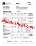 5116 데이터시트(PDF) - Vectron International, Inc 5116 데이터시트(PDF)