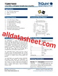 TQM879008 데이터시트(PDF) - TriQuint Semiconductor TQM879008 데이터시트(PDF)