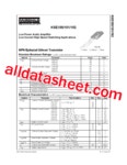 KSE181 데이터시트(PDF) - Fairchild Semiconductor KSE181 데이터시트(PDF)