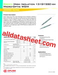 HWDMG-S0016 데이터시트(PDF) - OPLINK Communications Inc. HWDMG-S0016 데이터시트(PDF)